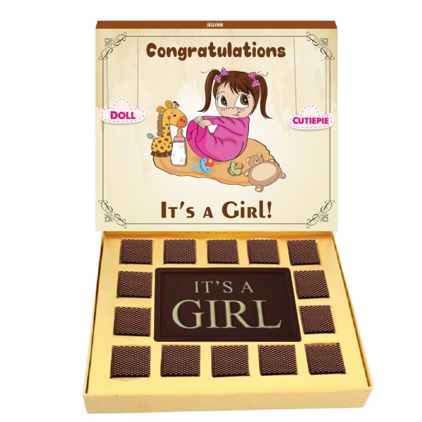 BOGATCHI It's a girl ,Gift Ideas, Chocolate Gift for Baby Shower, Baby Girl Arrival, 360g